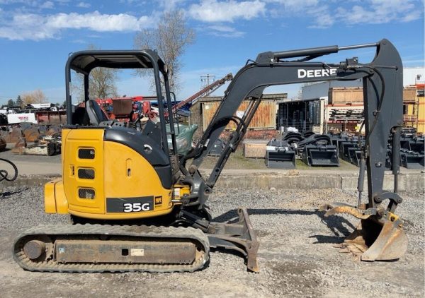 2017 John Deere 35G Hydraulischer Minibagger Baggerblatt Q/C Schaufel John Deere – Bild 8