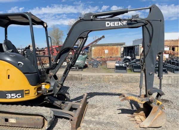 2017 John Deere 35G Hydraulischer Minibagger Baggerblatt Q/C Schaufel John Deere – Bild 4