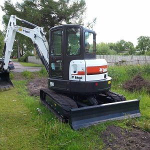 2016 Bobcat E50 Langarm-Minibagger mit geschlossener Kabine